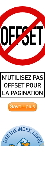 N'utilisez pas OFFSET pour la pagination